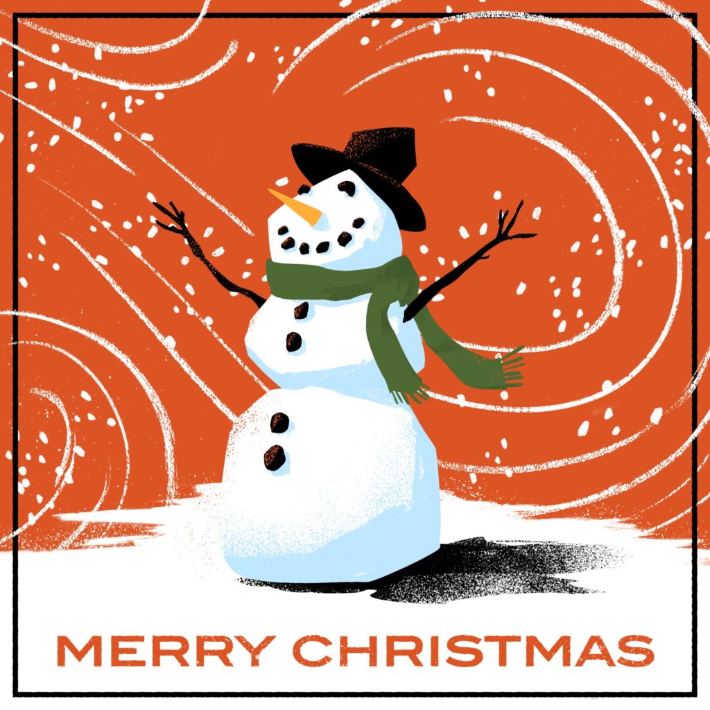 Merry Christmas snowman